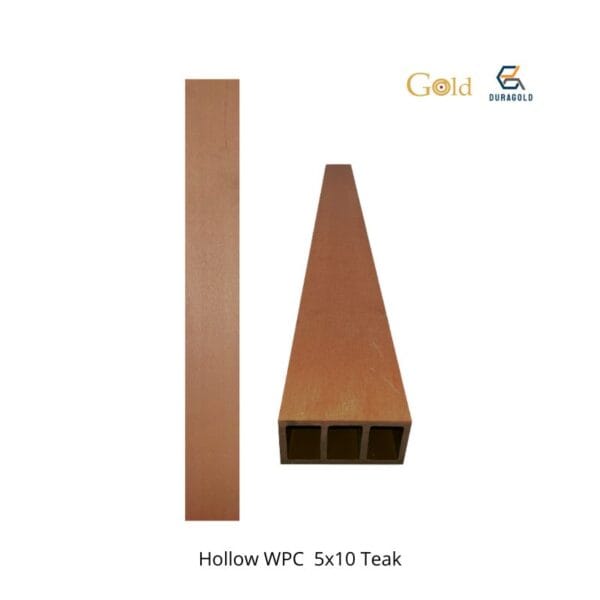 Hollow WPC 5x10 Teak