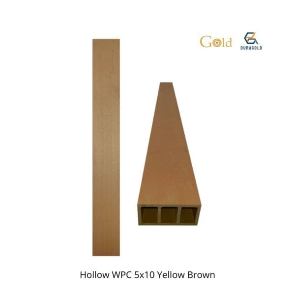 Hollow WPC 5x10 Yellow Brown
