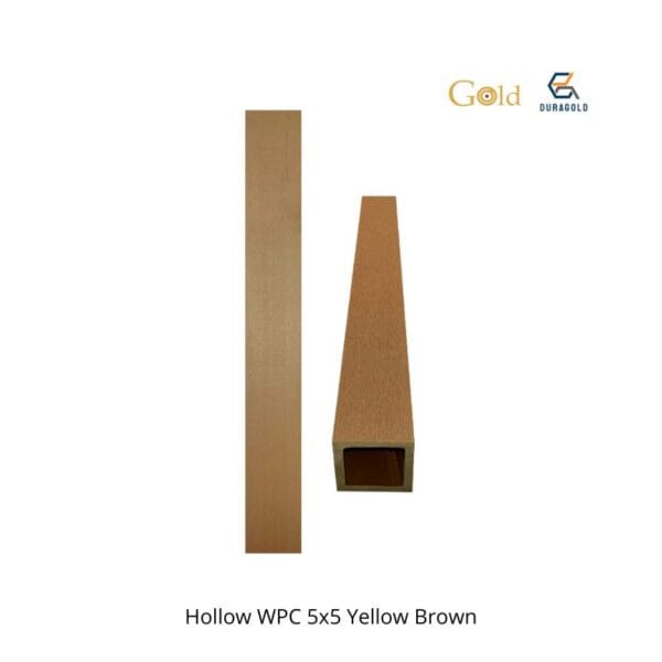 Hollow WPC 5x5 Yellow Brown