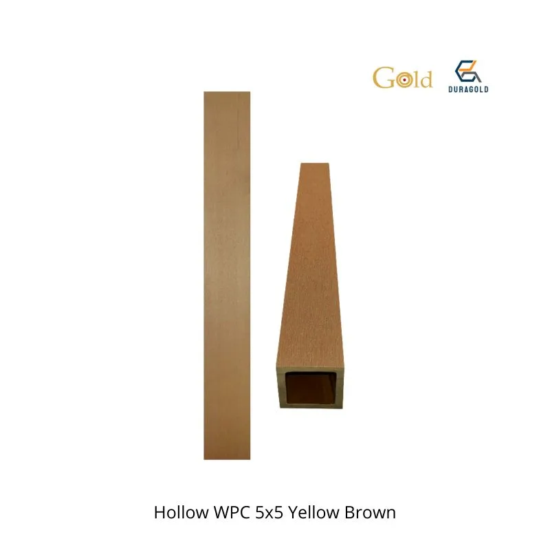 Hollow WPC 5x5 Yellow Brown